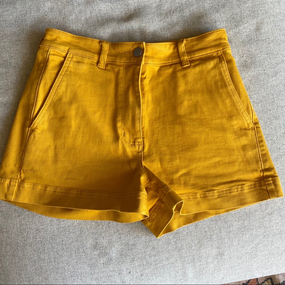 Cotton Twill Everlane yellow shorts